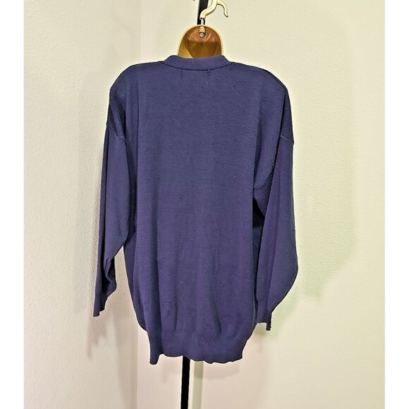 Lambs Wool Blend Cardigan Sweater Womens M Pockets Coastal Grandma Office Career - Picture 4 of 6